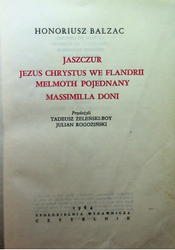 Komedia ludzka Tom XXI Jaszczur