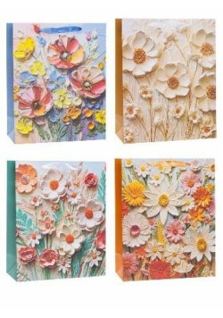 Torebka ozdobna 26x32x12cm mix ROZETTE