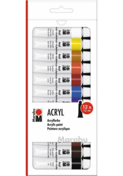 Farby akrylowe 12ml 12 kolorów