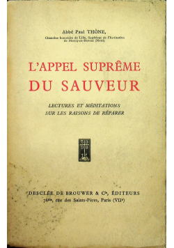Lappel Suprame du sauveur 1933 r.