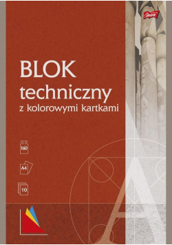 Blok techniczny z kolorowymi kartkami A4, 10 kartek 10 sztuk