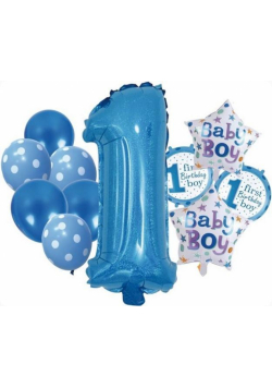 Zestaw balonów Boy 1 12el