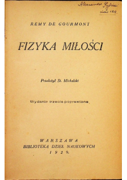Fizyka miłości 1929 r.