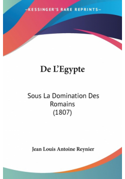 De L'Egypte