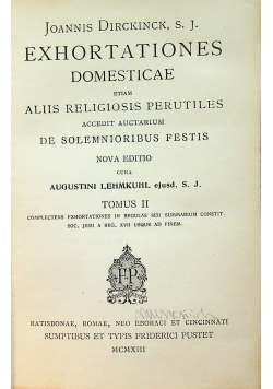 Exhortationes Domesticae  1913r