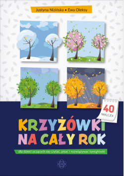 Krzyżówki na cały rok dla dzieci uczących się czytać pisać i rozwiązywać łamigłówki