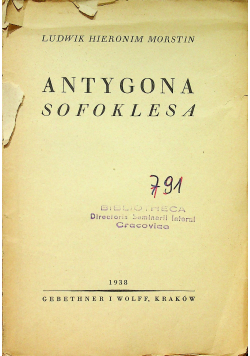 Antygona Sofoklesa 1938 r.
