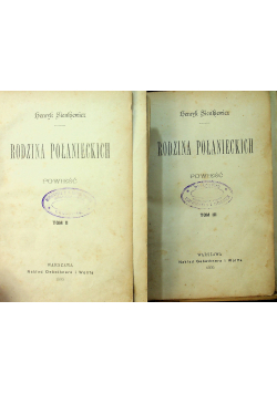 Rodzina Płanieckich tom II i III 1895 r. I Wydanie
