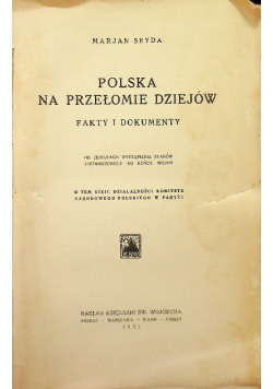 Polska na przełomie Dziejów 1931 r.