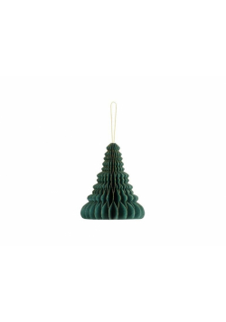 Bombka papierowa honeycomb Choinka zieleń 15cm