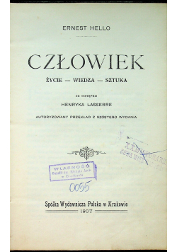 Człowiek życie wiedza sztuka 1907 r