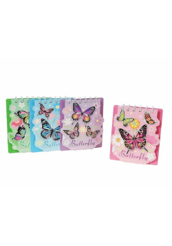 Notes na spirali Motyl MIX