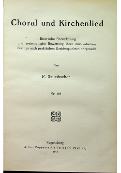 Choral und Kirchenlied 1912 r.