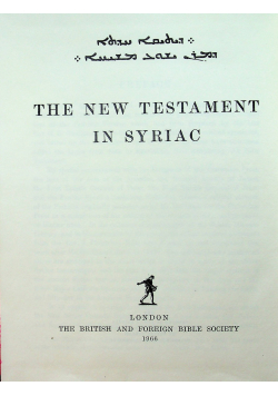 The New Testament in Syriac