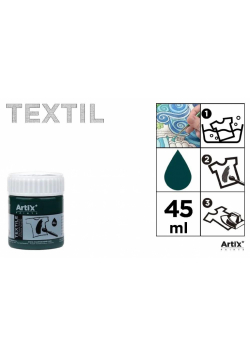 Farba do tkanin 45ml zielona viridian (6szt)