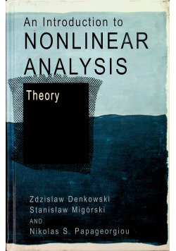 An introduction to nonlinear analysis Theory