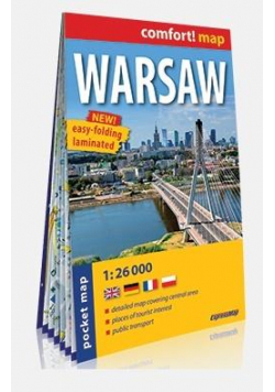 Comfort! map Warsaw 1:26 000 mapa kieszonkowa