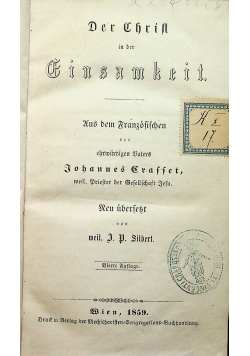 Der Schrift in der Einsamkeit 1859 r.