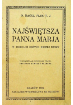 Najświętsza Panna Marja 1934 r.