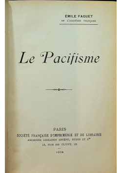 Le pacifisme 1908 r