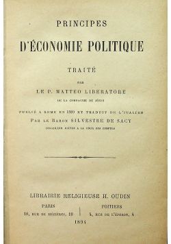 Principes d economie politique 1894 r.