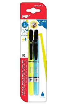 Zakreślacz fluorescencyjny Click 2szt