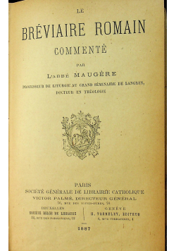 Le Breviare Roman 1887 r