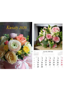 Kalendarz 2020 Kwiaty 7 planszowy RADWAN