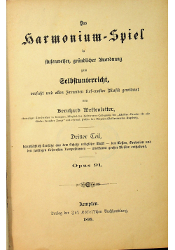 Das Sarmonium Spiel 1899 r