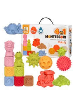 Klocki sensoryczne Zestaw Montessori 14szt