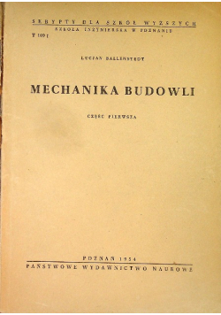 Mechanika budowli Część 1