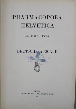 Pharmacopoea Helvetica 1941 r.