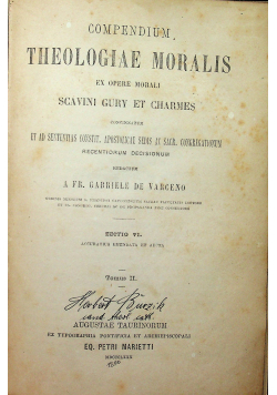 Theologiae Moralis 1880 r