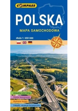 Mapa samochodowa. Polska 1:650 000