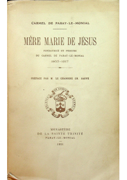 Mare Marie de Jesus 1921 r.