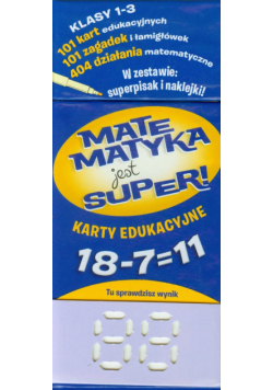 Matematyka jest super : Odejmowanie : Karty edukacyjne