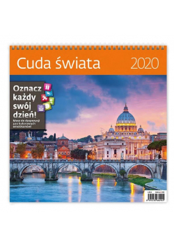 Kalendarz 2020 30x30cm Cuda świata HELMA