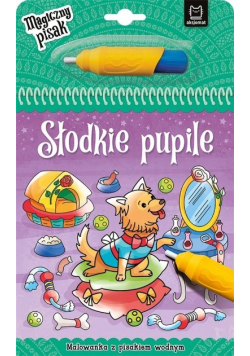 Słodkie pupile. Malowanka z pisakiem wodnym