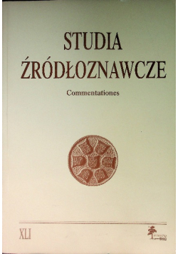 Studia Źródłoznawcze Tom 41