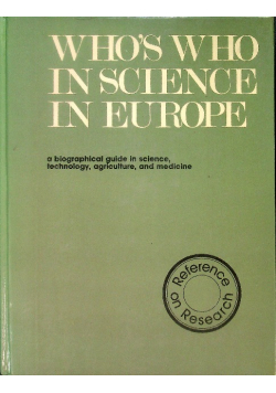 Who's Who in Science in Europe Reference on Research