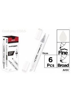 Marker Chromax z 2 końcówk. cool grey CGO.5 (6szt)