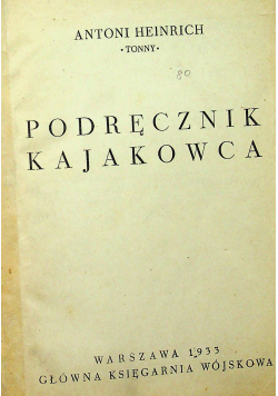 Podręcznik kajakowca 1933 r