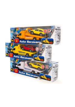 Laweta żółta + pojazd 1:48 + znaki