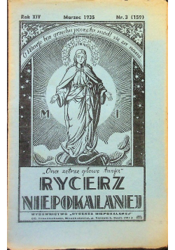 Rycerz Niepokalanej Nr 3 Rok XIV 1935 r.