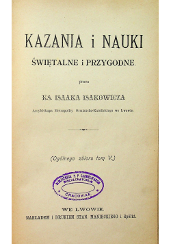 Kazania i nauki świętalne i przygodne 1971 r.