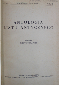 Antologia listu antycznego