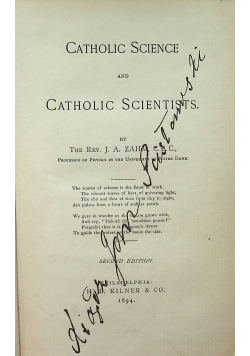 Catholic science and Catholic scientists 1984 r.