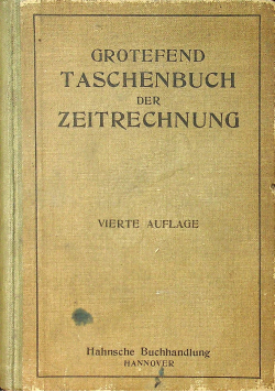 Grutefend Taschenbuch der Zeitrechnung 1915 r