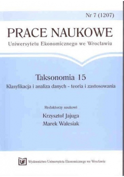 Taksonomia 15 Klasyfikacja i analiza danych teoria i zastosowania