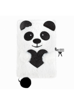 Pamiętnik pluszowy z kłódką Panda
